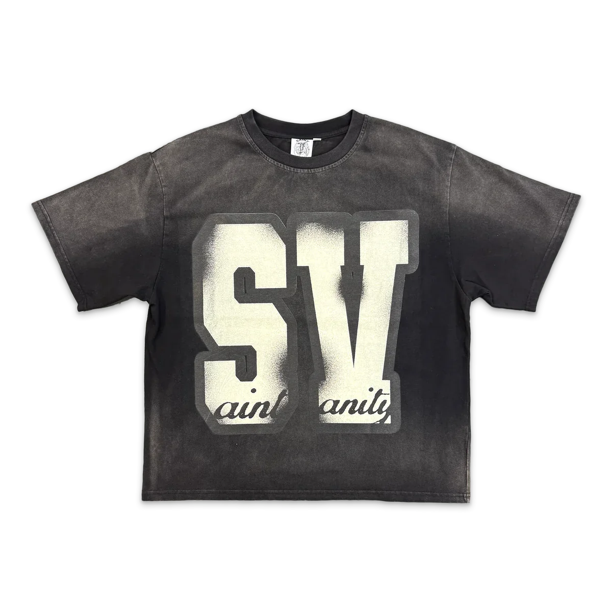 7C389C75-0742-4A75-AD95-B8C969B20205.webp Saint Vanity Black SV T-Shirt - Image 1