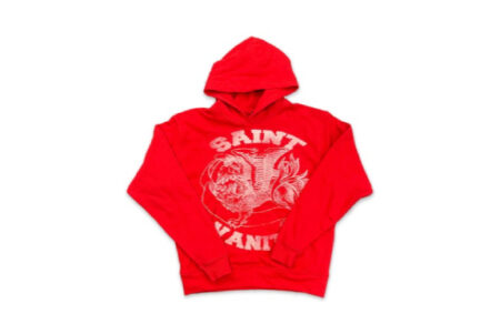Saint Vanity Logo Hoodie Red White