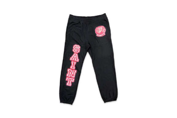 Saint-Vanity-Logo-Sweatpants-Black-Red.jpg Saint Vanity Logo Sweatpants Black & Red - Image 1