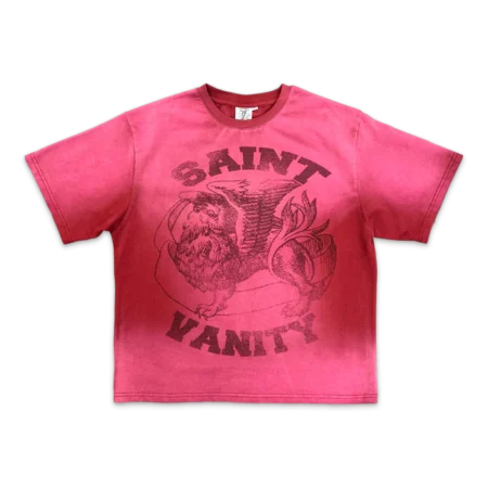 Saint Vanity Burgundy Logo Tee "Dissolve Red"
