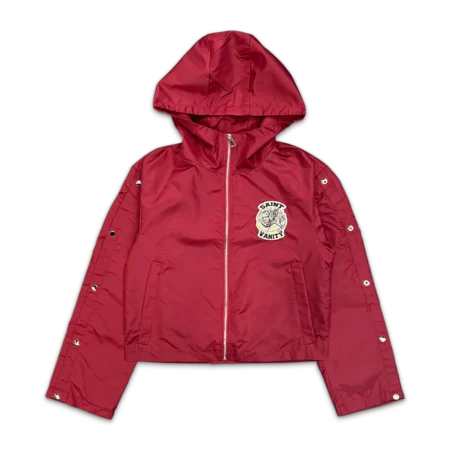 Saint Vanity Nylon Hooded Track Jacket "Maroon"