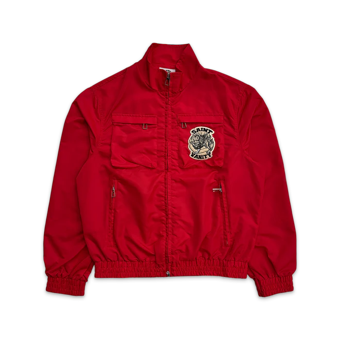 rj.webp Saint Vanity Nylon Cargo Jacket "Red" - Image 1