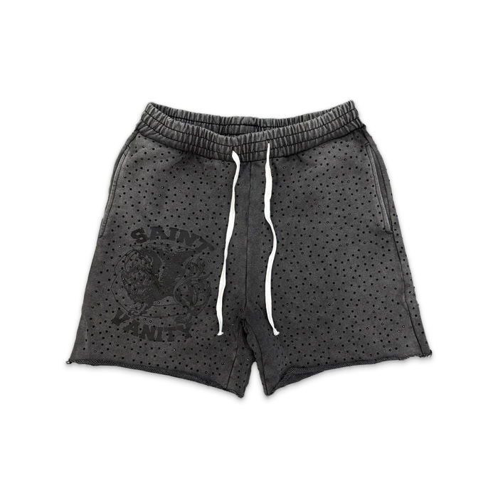 vani.webp Saint Vanity VVS Logo Shorts "Washed Black" - Image 1